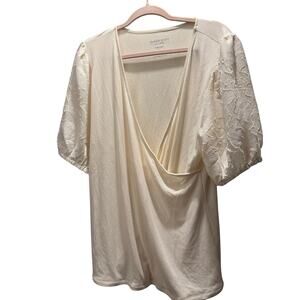 Torrid Ribbed V-Neck Surplice‎ Top Pristine Size 2 (2X 18–20) Soft Stretch